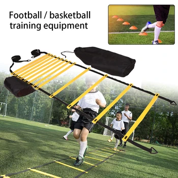 

Resistance Parachute Athletes Agility Ladder Training Set With 5 Cones 4 Stakes Speed Practice For Soccer Fitness Football