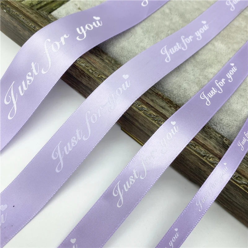 5-Yard Printed Polyester Ribbon for Romantic Gift Wrapping and Wedding Decoration