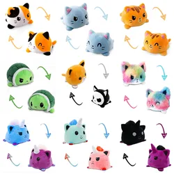 Peluche de doble cara para niños, Gato, Gato, unicornio, peluche
