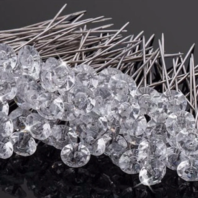 200pcs New Clear Gem Diamond Cut Pins Diamante Bling for Bouquet Wedding  Flower - AliExpress