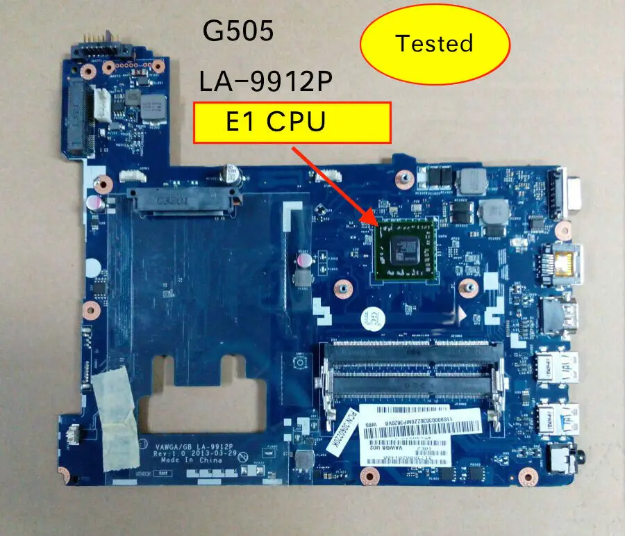 Бесплатная доставка оригинальная материнская плата для lenovo G505 VAWGA/GB LA 9912P