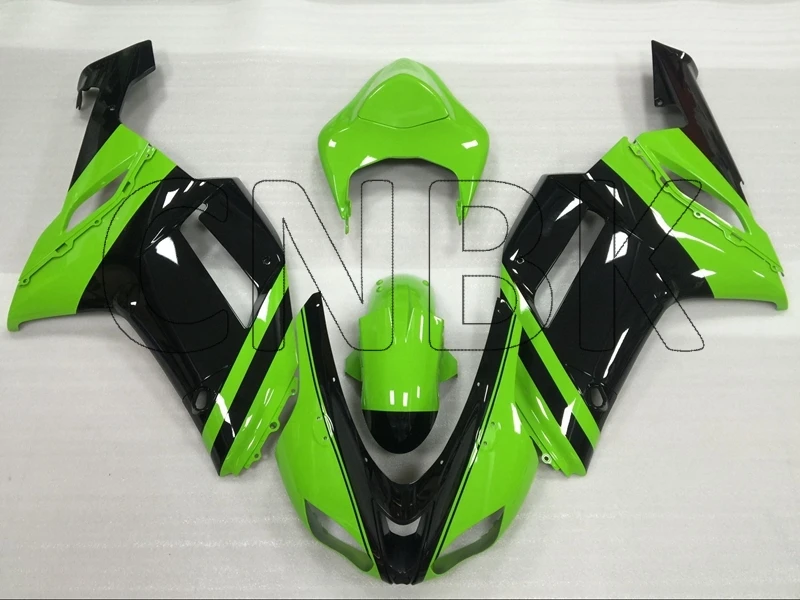 Для Zx6r 2008 мотоцикл обтекатель для Kawasaki Zx6r 07 зеленый черный мотоцикл обтекатель для Kawasaki Zx6r 2007-2008 Abs обтекатель