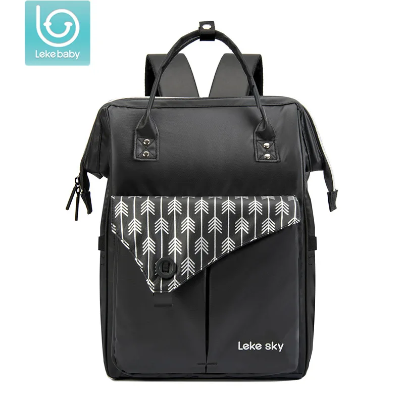 New Fashion Mommy Bag Double Shoulder Bag Multi Function Large Capacity Mother Baby Bag - Цвет: Бежевый