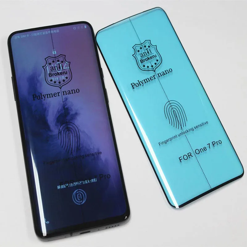 Полимерная нано-Защита экрана для Oneplus 7 Pro не защитная пленка из закаленного стекла