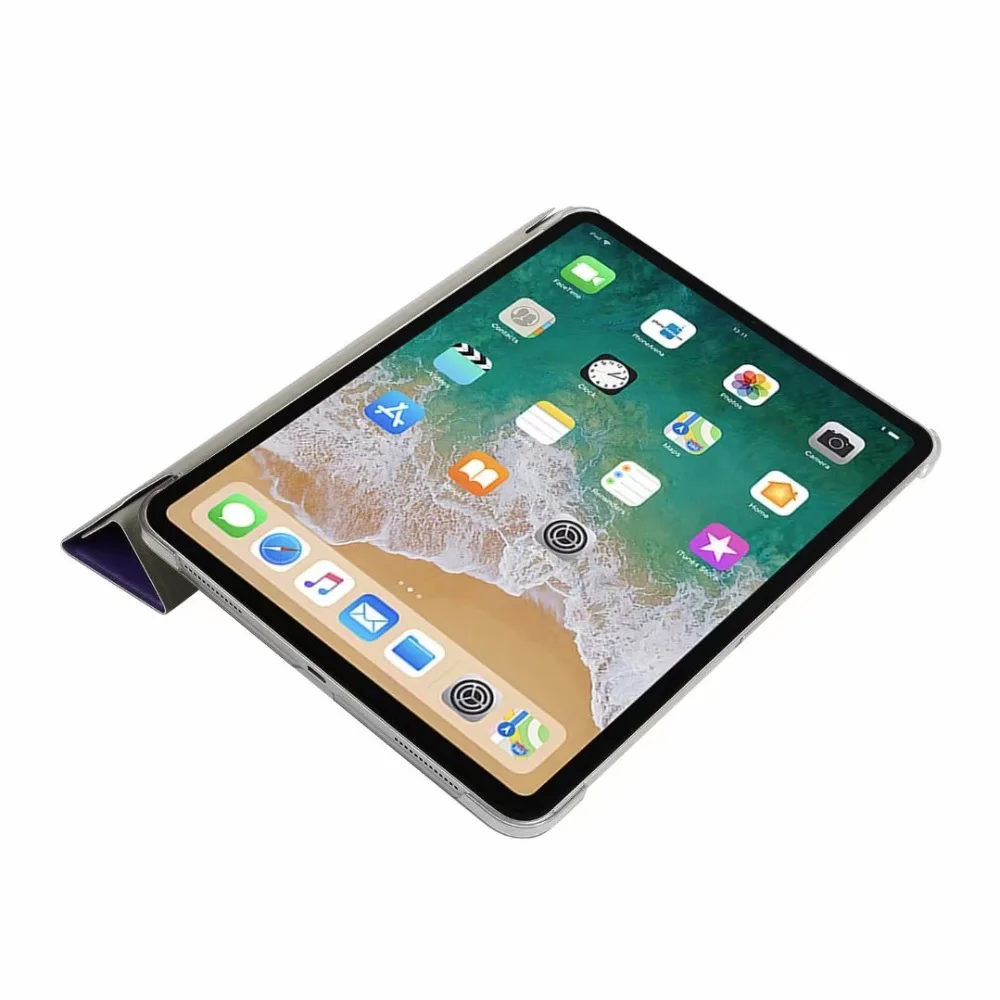 Чехол для iPad Pro, 11 дюймов,, чехол из искусственной кожи, прозрачный ПК, задняя крышка, a8080a2013, A1934, a79. три раза, смарт-чехол для iPad Pro 11