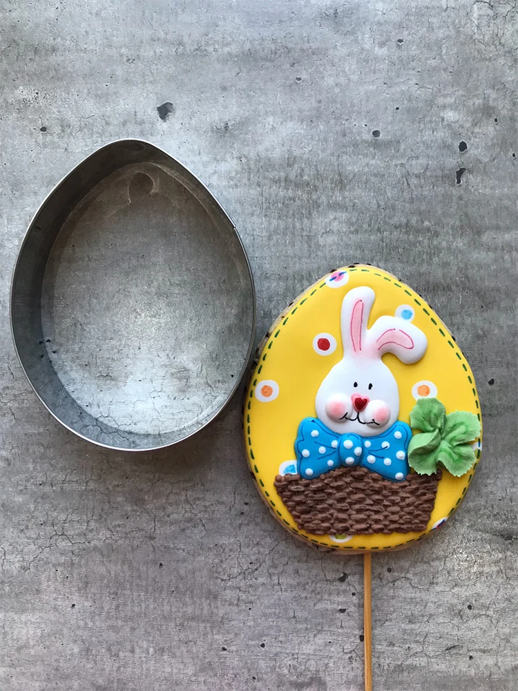 Spring Easter Cutters 3pcs Egg Hatching Chick Chick Biscuit Fondant Pastry Bread Stainless Steel Large Size Cooki Mold