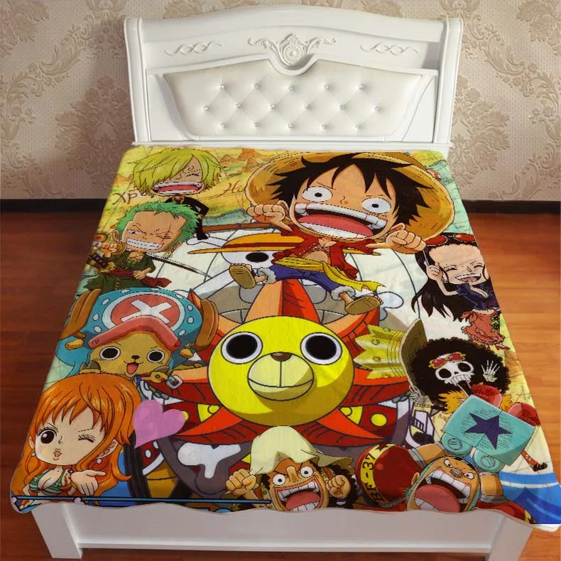 Аниме Манга one piece Трафальгар Ло Луффи Зоро пледы одеяло 005