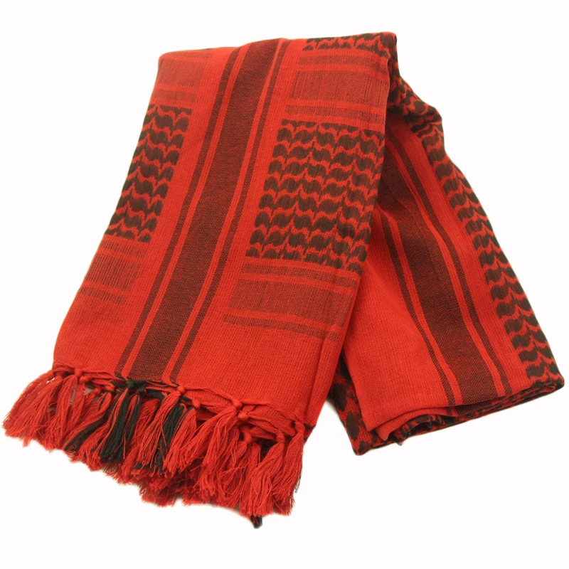 Армейский Военный Тактический Keffiyeh Shemagh шарф в арабском стиле, шаль на шею, накидка на голову, хлопок, зимние шарфы черного цвета