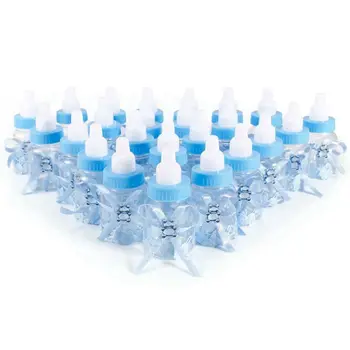 

24 x Baby bottle mini baby bottle 4x9cm rhinestone bear gift favor baby girl baby baptism