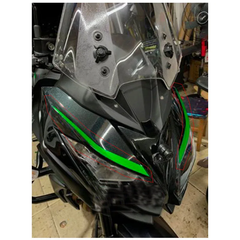 FOR KAWASAKI VERSYS 650 Motorcycle Accessories Front Headlight Sticker Decorative decals | Автомобили и мотоциклы