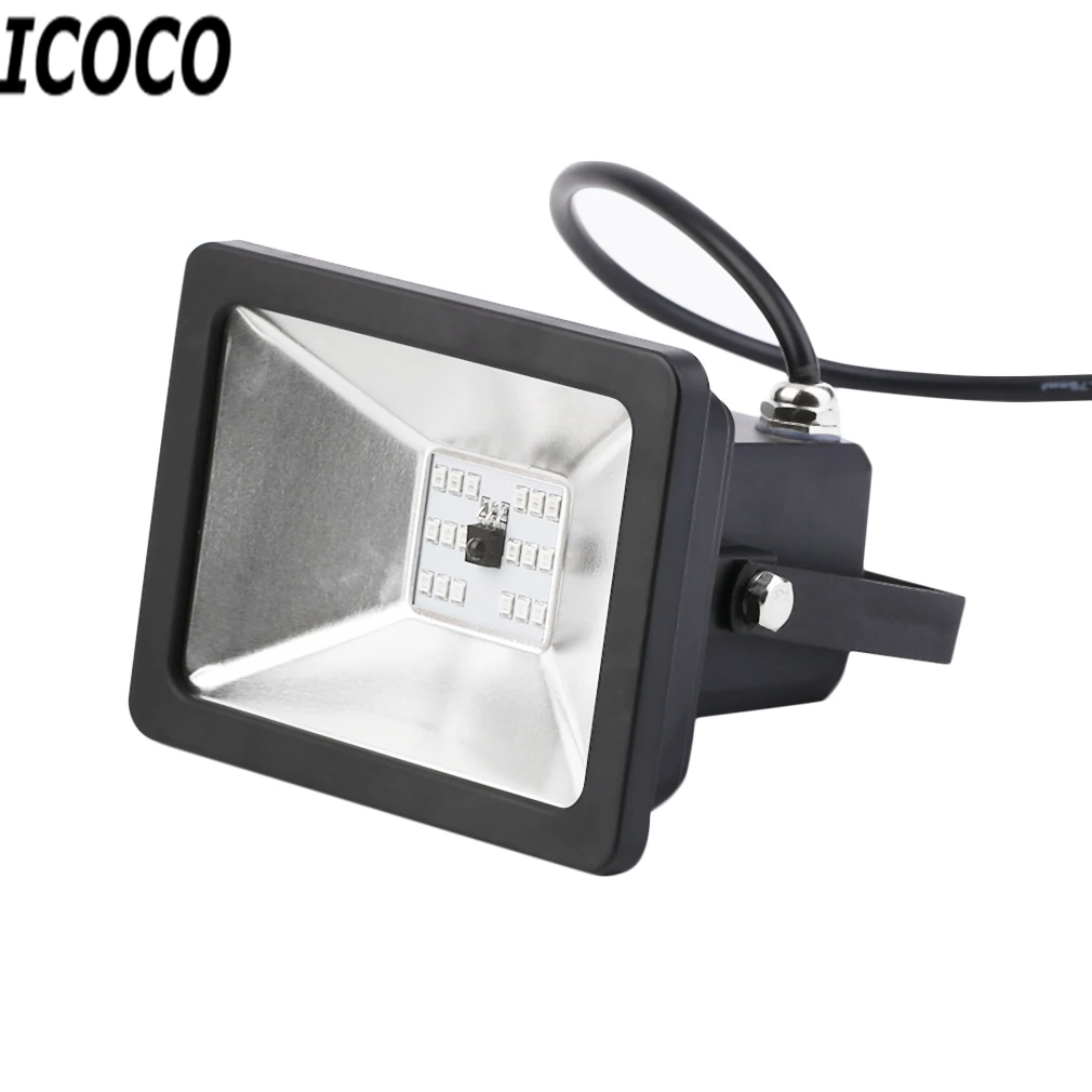 ICOCO 1 шт. открытый 10 Вт/20 Вт Светодиодный прожектор светильник RGB AC85-265V прожектор светильник Точечный светильник для сада уличный квадратный