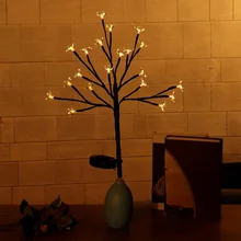 2шт солнечное светодиодное декоративное освещение ветка цветущей вишни лампа солнечная энергия красочная Елочная гирлянда для наружного сада газон патио