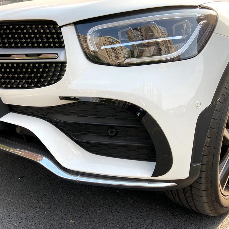 Car Front Bumper Splitter Spoiler Side Decorative Covers Trim Strips for Mercedes Benz GLC Class GLC260 GLC300 AMG 2020 | Автомобили и