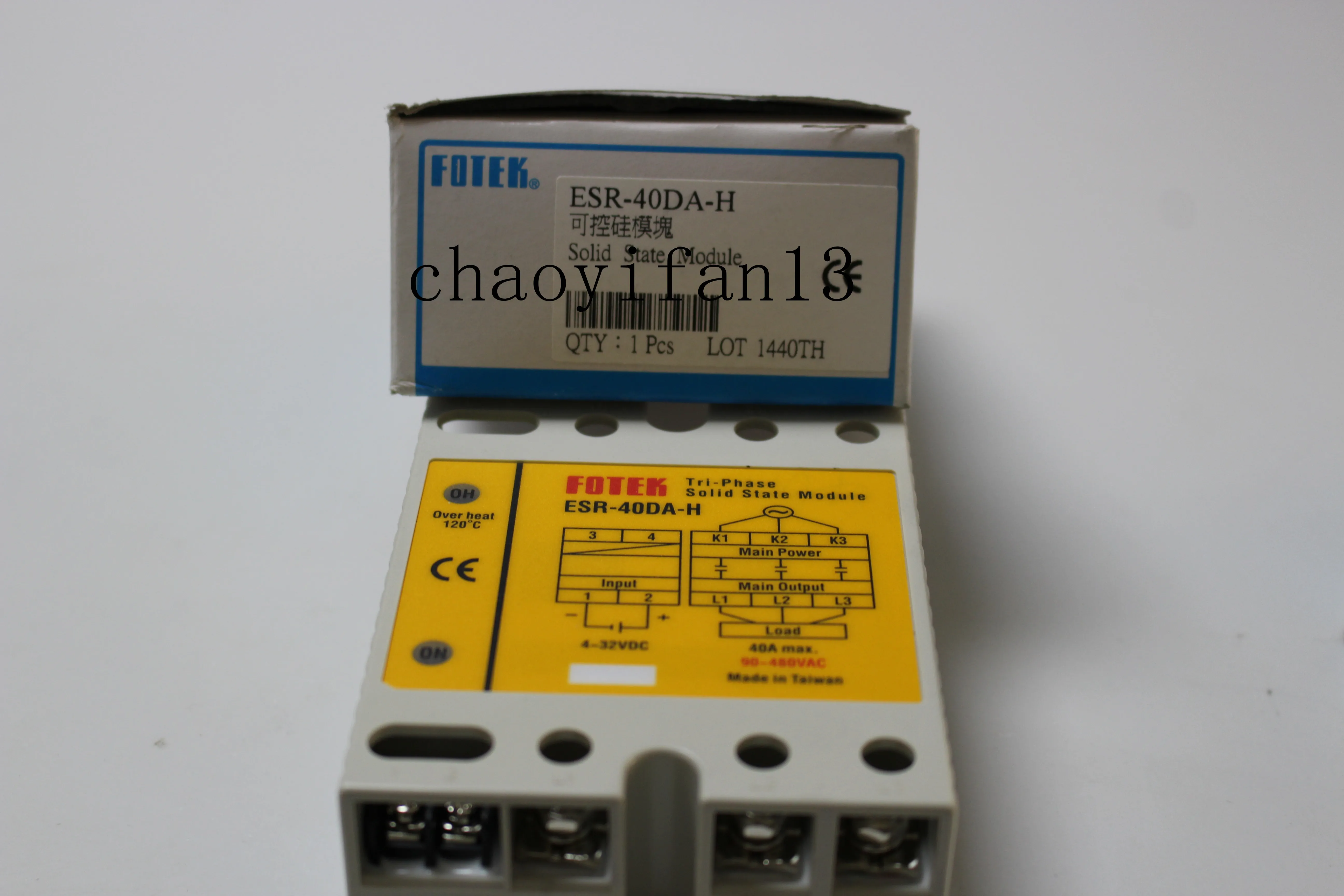 

Brand new original FOTEK three-phase high-power solid state module relay thyristor ESR-40DA-H
