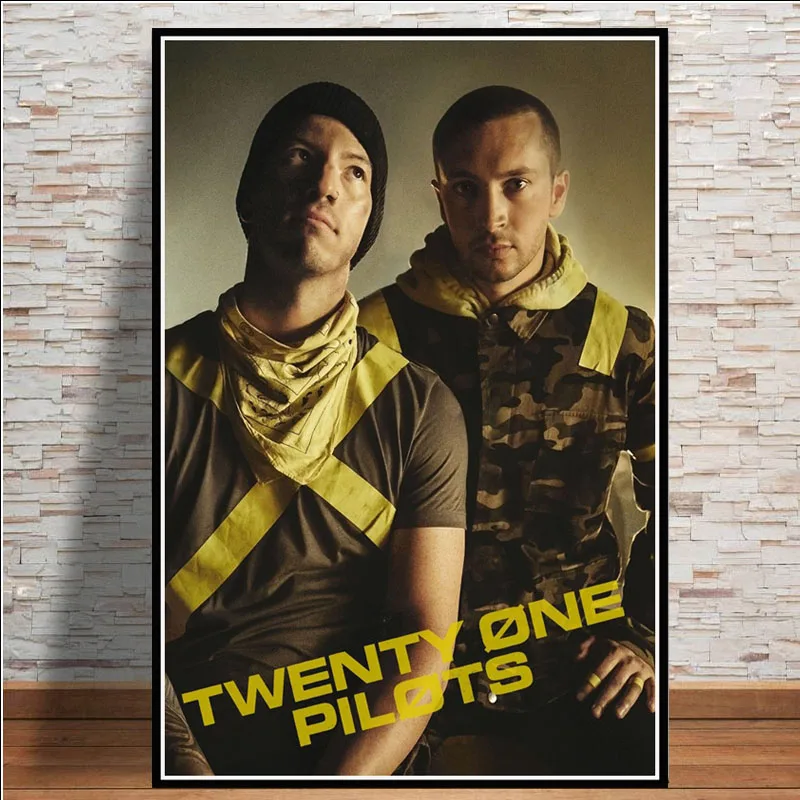 Плакат с изображением рок музыкальной группы Twenty One Pilots плакаты настенное