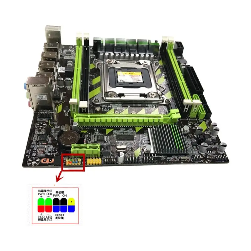 X79G Motherboard LGA 2011 DDR3 Mainboard E5 2620 CPU 2x4G Memory Card for In-tel