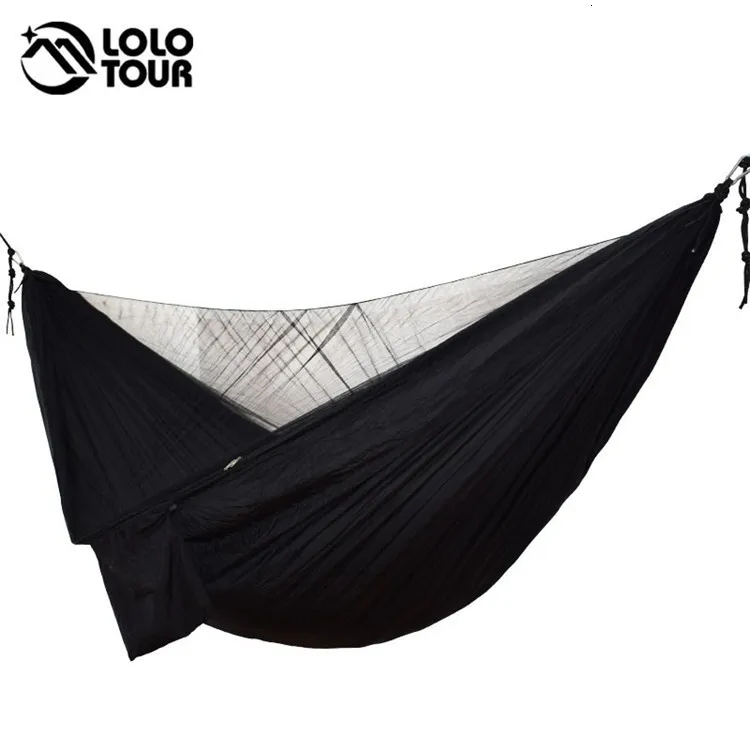 290x140cm Double Camping Hammock Holds Up to 700lbs Portable Lightweight Hammocks for Indoor Outdoor Hiking Backpacking Travel