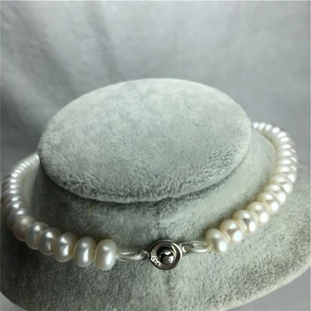 

CH-769 White Pearl Necklaces 8-9mm Real Natural Freshwater Pearl Choker Necklace For Women Fashion Jewelry Big Best Birthday