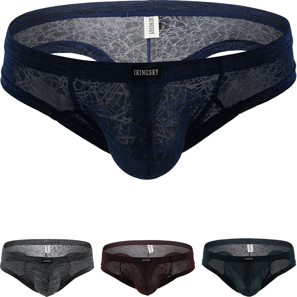 

iKingsky Men's Cheeky Boxer Briefs Brethable Thong Mini Cheek Pouch Underwear Sexy Brazilian Back Mens Under Panties