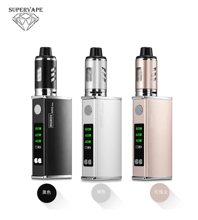 

Orignal BigBox 80W E-Cigarette kit For liquid oil 2200mah 2.8ml Tank Electronic Cigarette box mod Vape pen LED display vapes