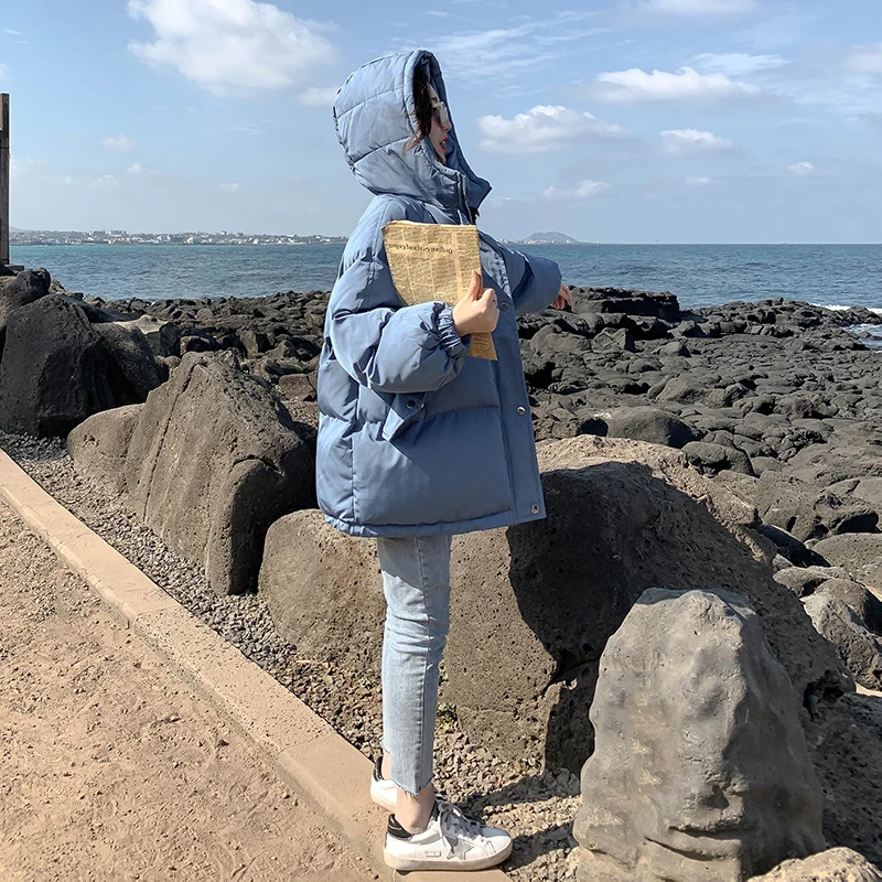 Timis Li ion аккумулятор негабаритных зимнее пальто пуховик для женщин женская