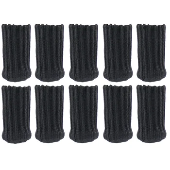 

24 Double-Layer Knitted Thickened Stitching Round Bottom Non-Slip Table Chair Foot Cover Chair Stool Leg Protection