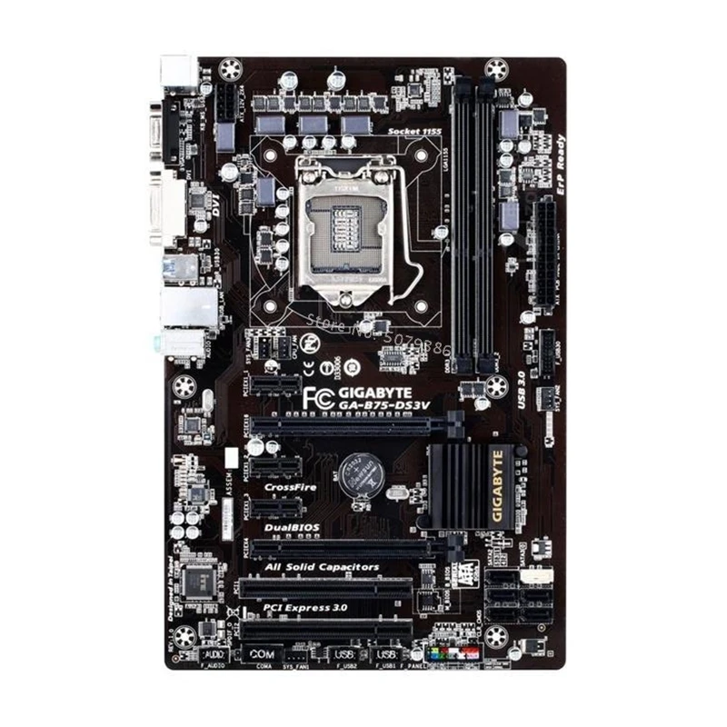 cheapest motherboard for pc GIGABYTE GA-B75-DS3V Desktop Motherboard B75 Socket LGA 1155 i3 i5 i7 DDR3 16G ATX UEFI BIOS Original B75-DS3V Used Mainboard best motherboard for video editing