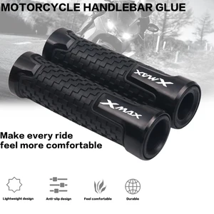 Image 3 - For Yamaha Xmax300 X Max Xmax 300 Hand Glue 7/8" 22mm CNC Aluminum Rubber Anti Skid Handlebar Cover Motorcycle Grip Glue