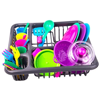 

28pcs Children Play Tableware Playset Cup Fork Spoon Bowl Playhouse Learning