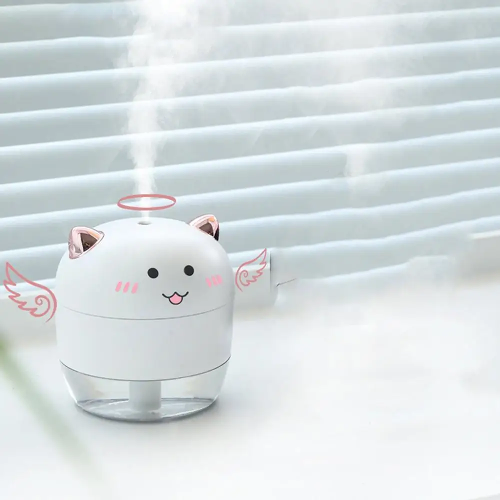 Bz1626 Cute Simple And Elegant Lighted Usb Little Angel Humidifier Mini Portable Small Purifier White