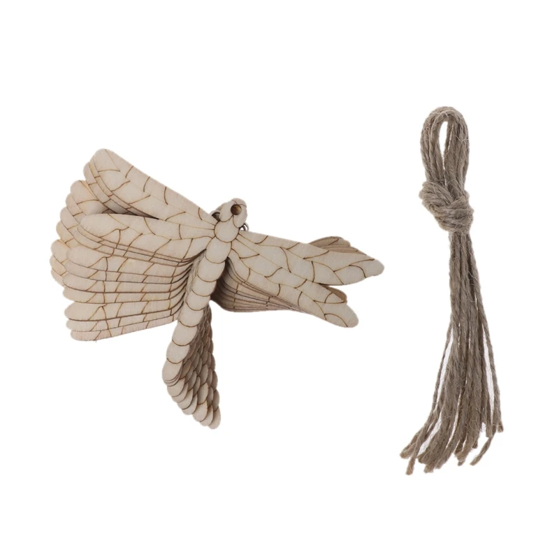 

10 шт Стрекоза пасхальные деревянные милые подвесные настенные двери домашние вечерние подвесные украшения