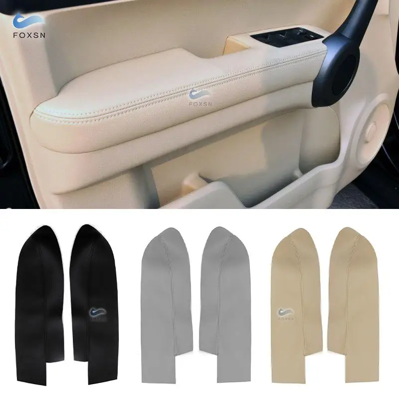 Door Speaker Cover Speaker Cover Trim Car Door Screw Cover Microfiber Leather Front Door Panel Armrest Cover Protective Trim For Honda CRV CR-V 2007 2008 2009 2010 2011 2pcs