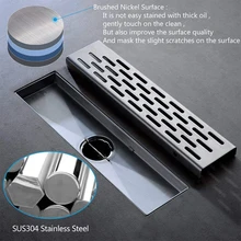 12 Inches Shower Drain with Removable Strainers PVC Shower Drain Base for Bathroom Floor Drain Brushed Nickel Stainless Finished