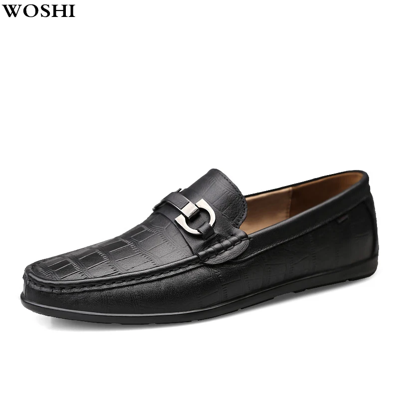 

fashion Casual Men's Shoes outdoor Genuine Leather Luxury brand classic Breathable Moccasins slip on Loafers Soft Driving Shoes