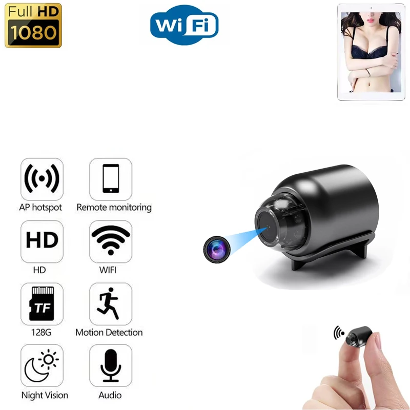 HD 1080P Network Wifi Mini Camera Night Vision Home Security Surveillance Remote Monitoring Wide Angle Micro Baby Monitor | Безопасность