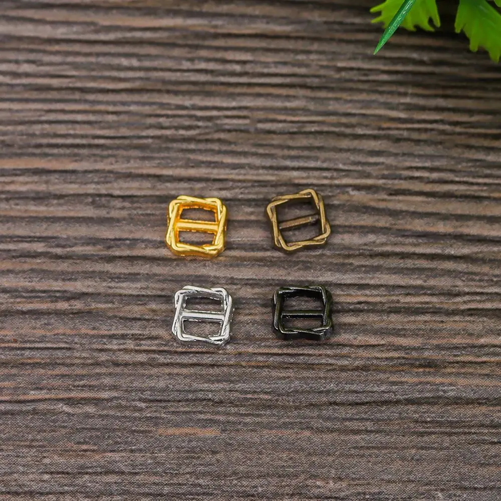 20Pcs 3.5mm Tri-glide Buckle 4 Colors Mini Ultra-small Pattern Belt Buttons DIY Dolls Buckles Girls Toys Doll Bags Accessory