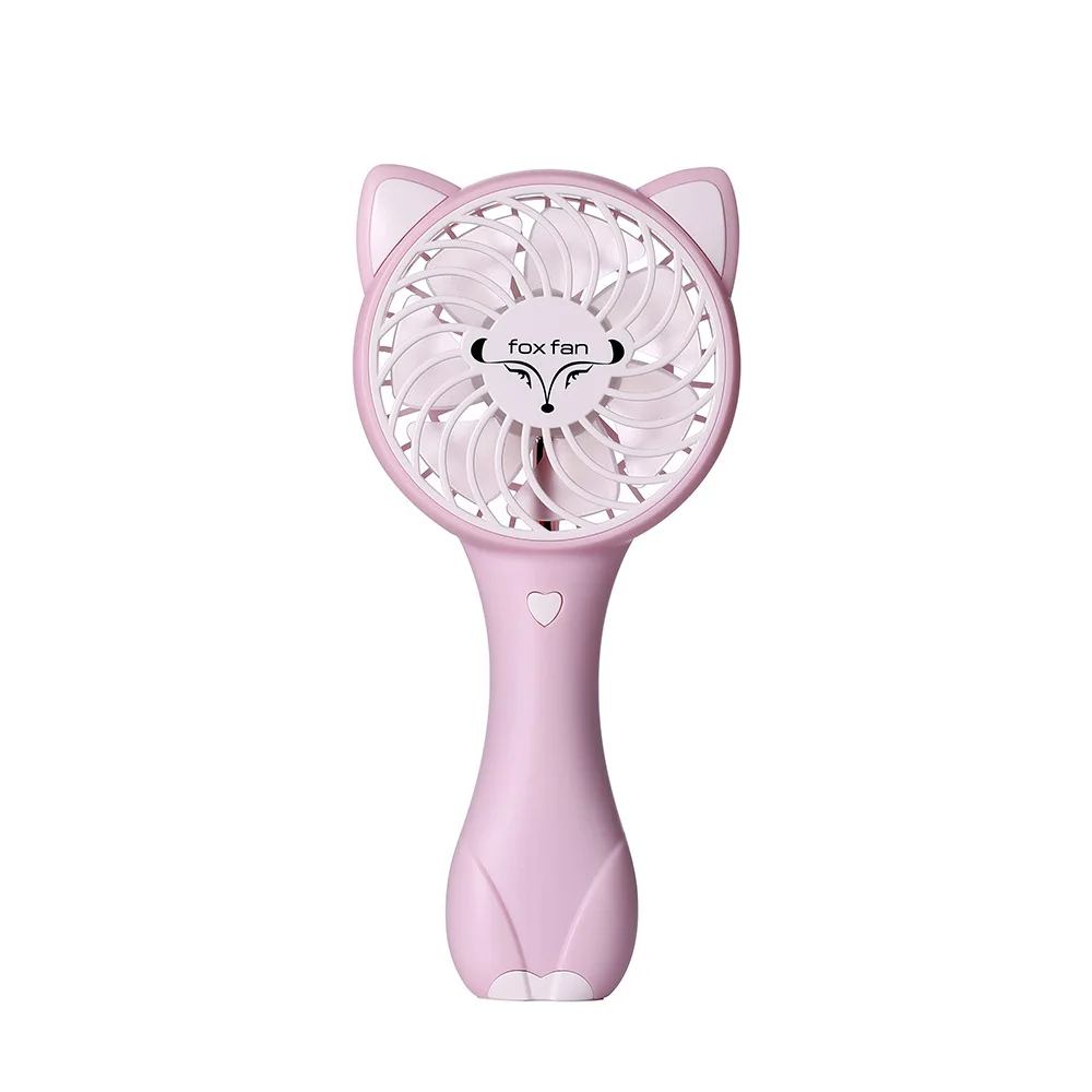 

Summer New Style Cartoon Fox Mini Folding USB Chargeable Small Fan Portable Mute Relaxation Handheld Fan