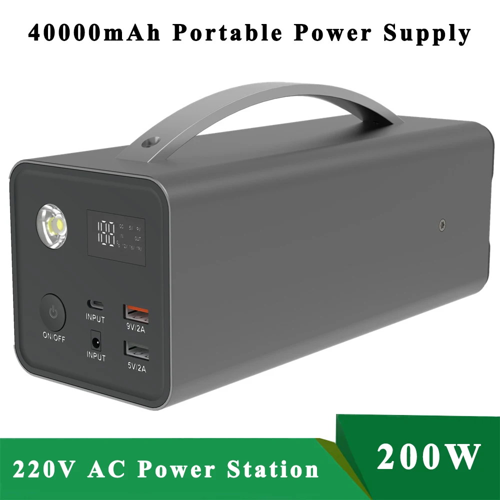 Multifunctional 220V AC Power Station USB Quick Charge Bank Wild Camping Portable Mobile Emergency Battery SOS Lighting | Автомобили и