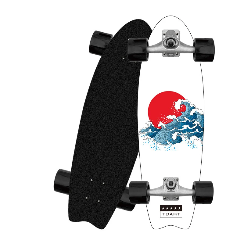 Skateboard de arce de cuatro ruedas para adultos, tabla de surf, pez  grande, bolsa juguetona, 68x18CM, AMA37 - AliExpress