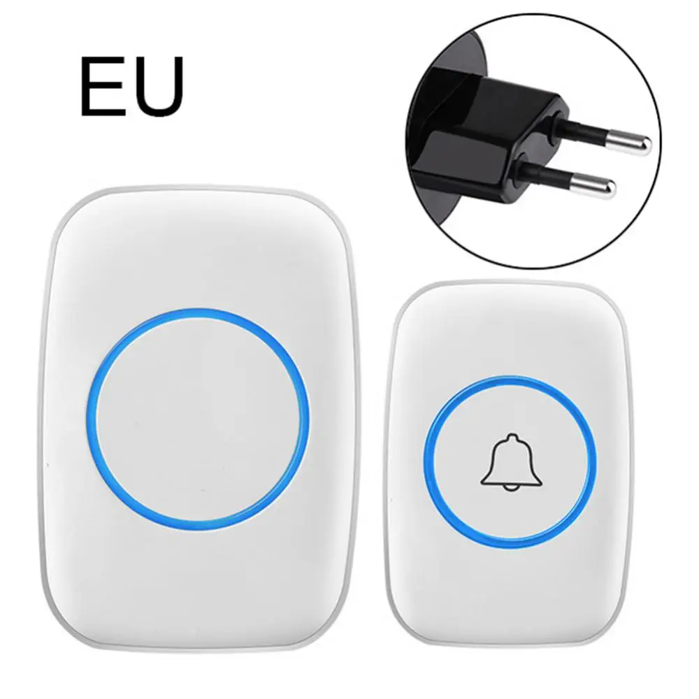 1 Ensemble A10 Sonnette sans fil 60 Chime Anti-interférence Signal stable  Mode musique 5 Niveaux de volume Longue distance de réception Abs Smart  Door Bell Home Secur