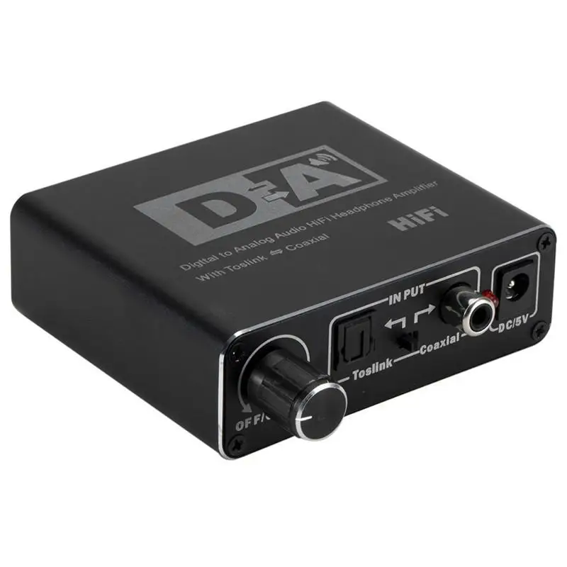 Цифро-аналоговый аудио конвертер HiFi 3,5 мм усилитель для наушников Toslink оптический коаксиальный выход 192 кГц/24 бит
