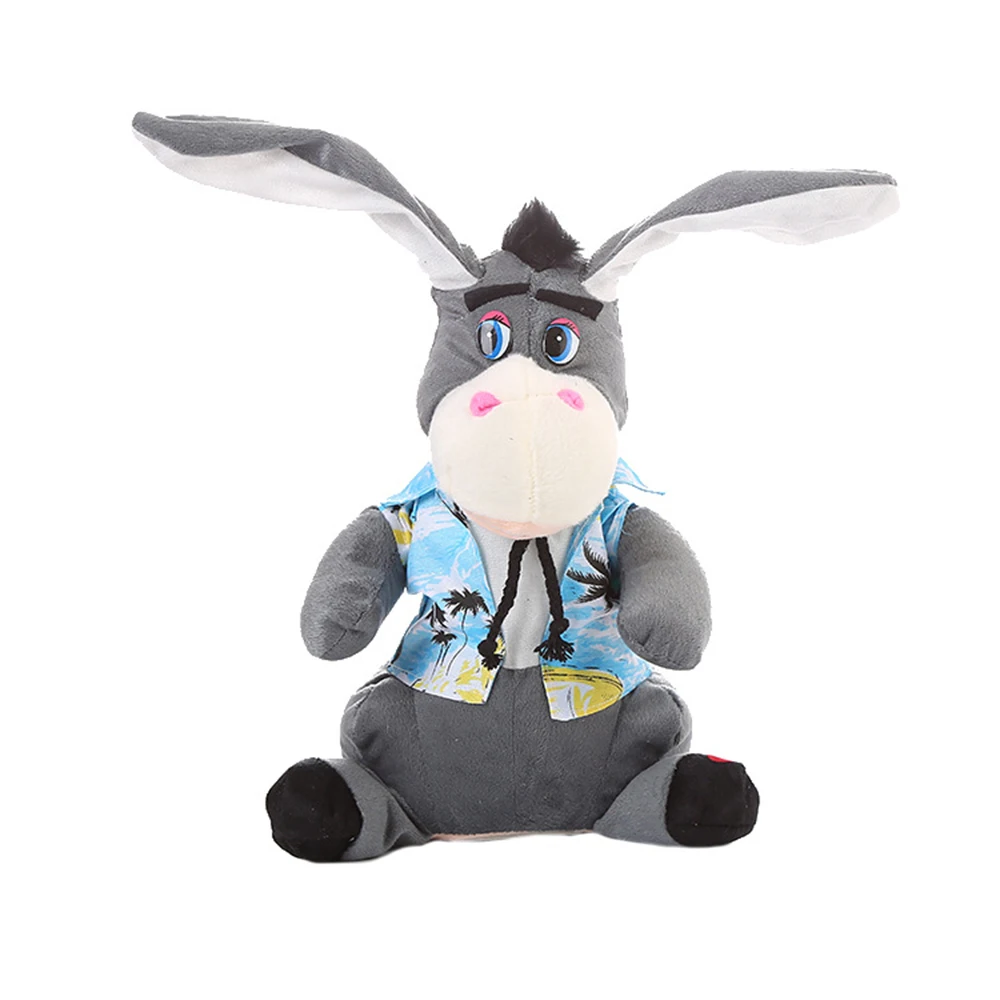 Gray Игрушка Кукла Кролик хлопающие уши говорящий Поющий музыкальный мягкая плюшевая с наполнителем электрическая игрушка подарок для малышей - Цвет: Gray