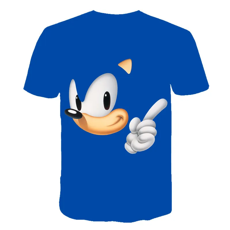 Новая забавная футболка Sonic b02 Kingdom Детская летняя Милая одежда топы для мальчиков и девочек, звуковая футболка