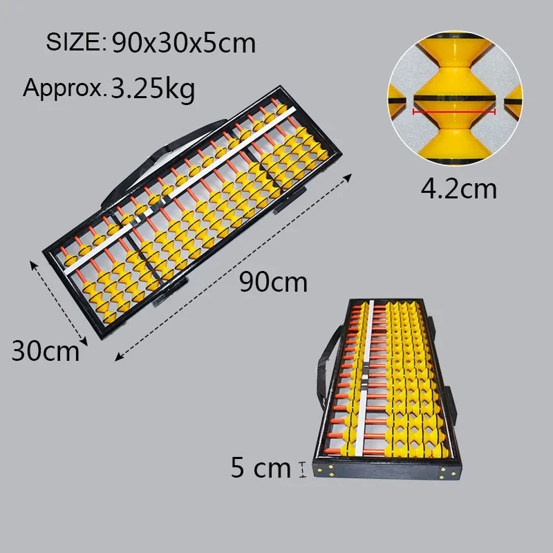 Высокое качество 17 колонны деревянные подвесные Нескользящие Abacus большой размер китайский соробан, инструмент для обучения математике для учителя sf04