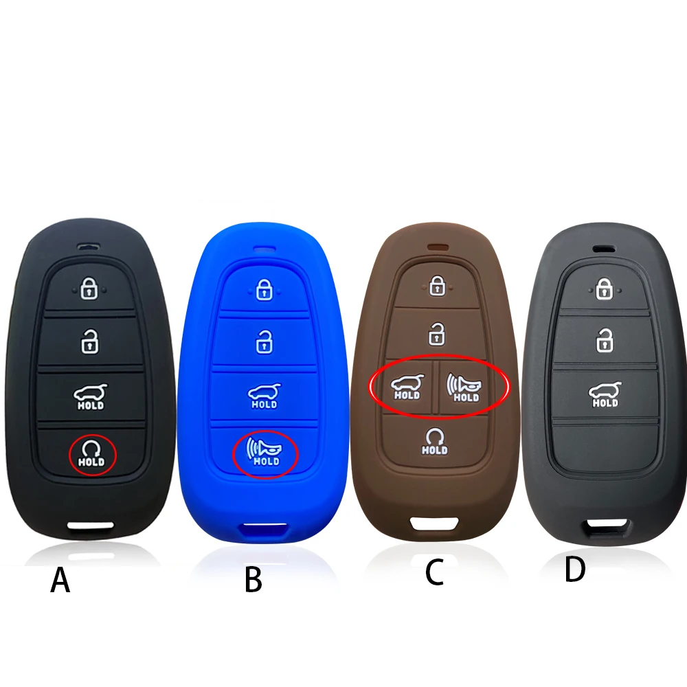 Silicone Car Key Case Cover for Hyundai Santa Fe Tucson NEXO NX4 Atos Prime Solaris i30 Remote Smart Car Accessories key case key case cover car key shell