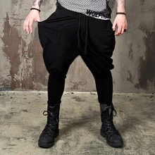 Мужская Уличная одежда в стиле хип-хоп, однотонные штаны-шаровары, Мужские штаны для бега, Свободные мешковатые штаны, модная мужская одежда для бега