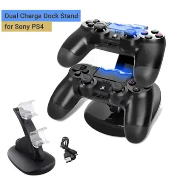 

Dual USB Charge Dock Stand Game Controller Charger Stand with Micro USB Charging Cable for Sony Play Station 4 PS4 Charger