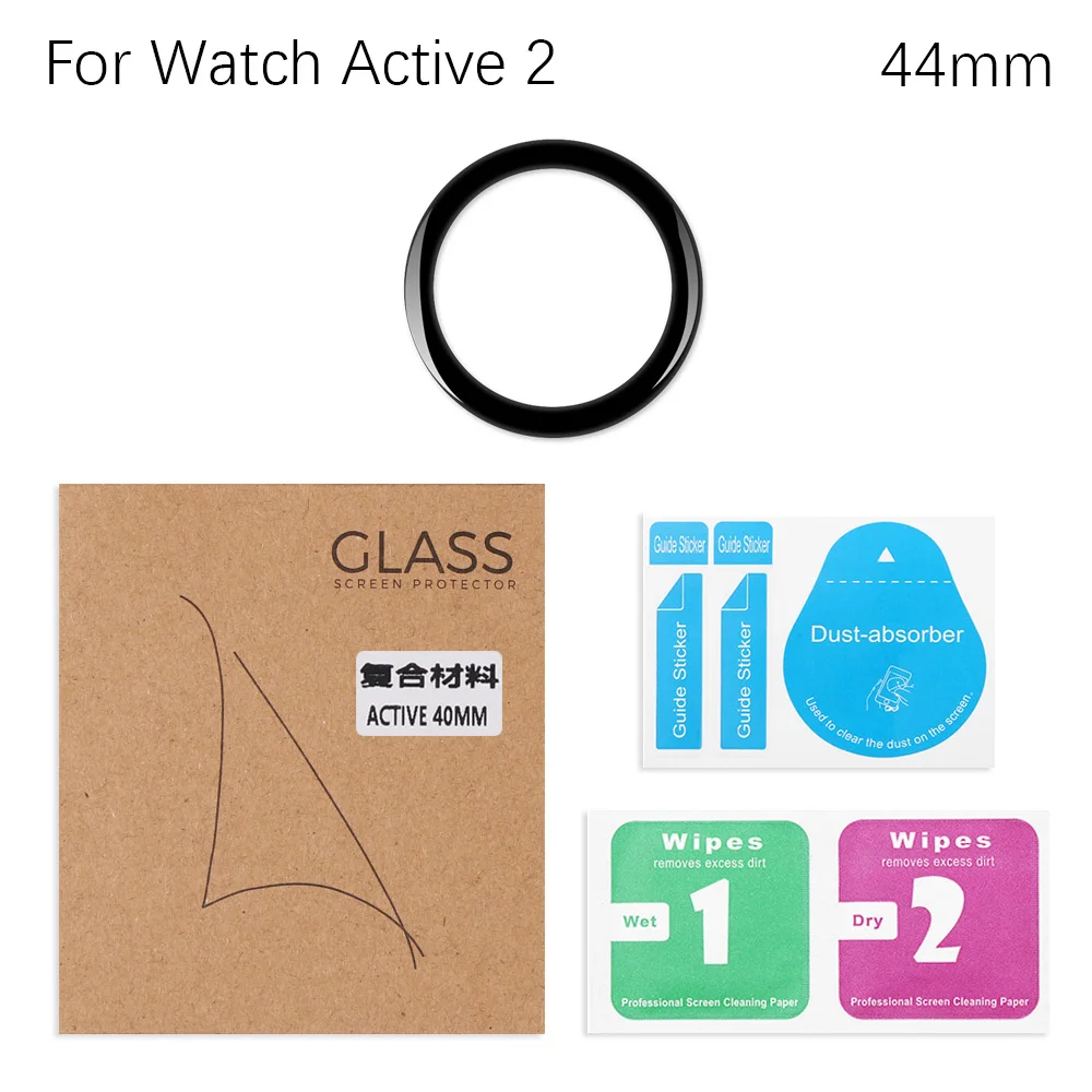 Tempered Glass 3D Screen Protector Ultra-thin Soft Fibre Glass Full Screen Film For Samsung Galaxy Watch Active 2 40mm 44mm