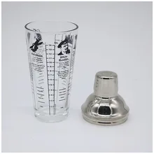 Стеклянный шейкер для коктейля со шкалой Многофункциональный снег грамм горшок бармен Бар Инструмент