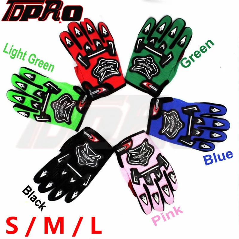 TDPRO для маленьких детей, мотоциклетные перчатки для мальчиков, нейлон, пять цветов, полный палец, профессиональные перчатки для мотокросса, защитное снаряжение